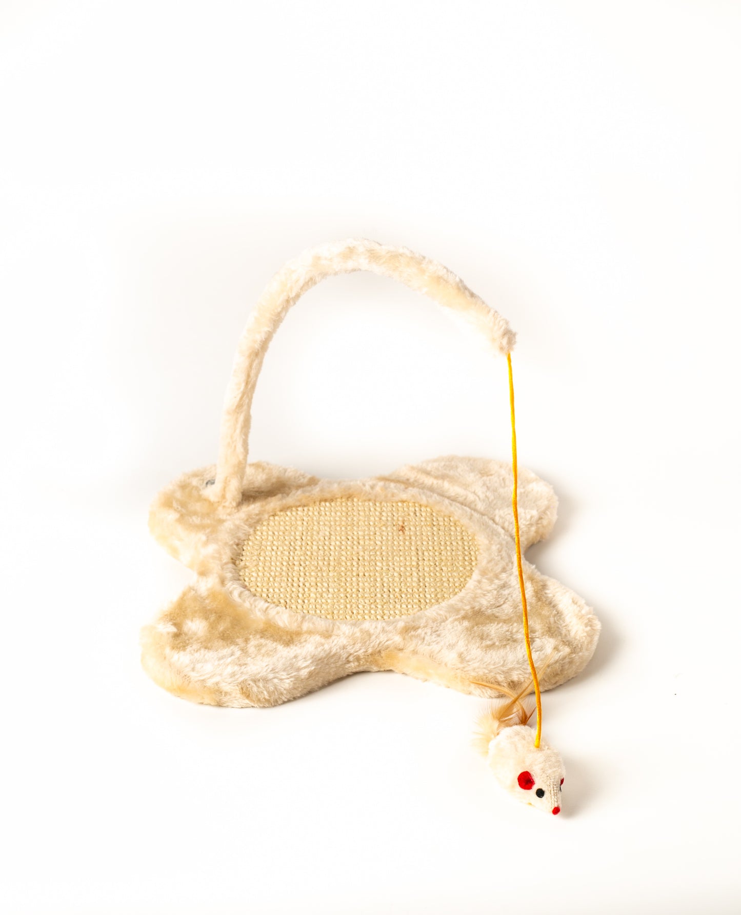 Interactive Cat Scratch Board with Hanging Mouse Toy