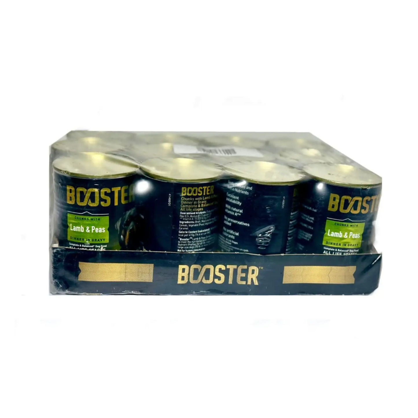 Booster Lamb & Peas Chunks in Gravy – 12x415g