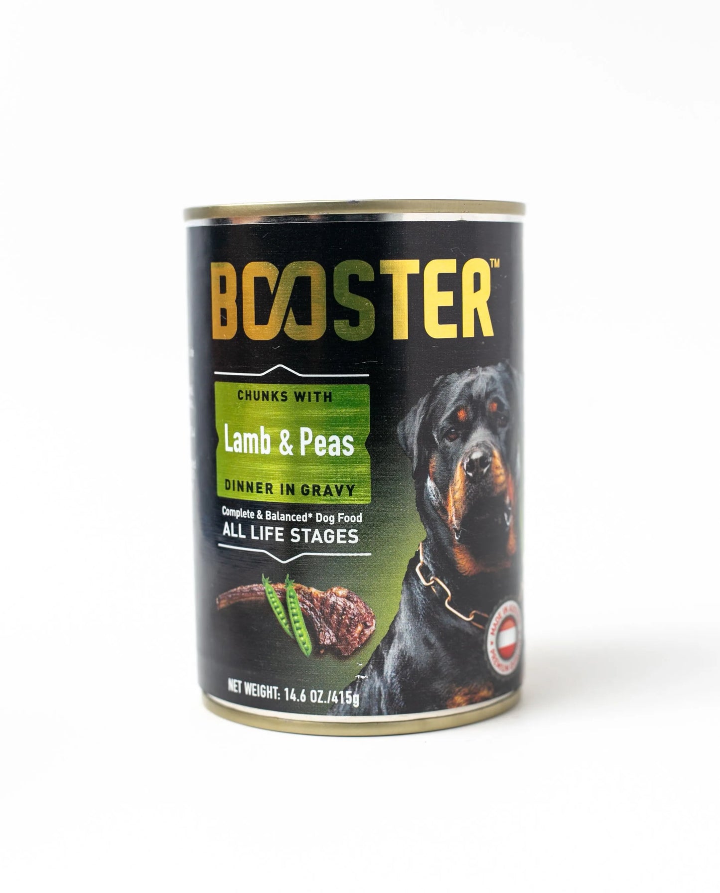 Booster Lamb & Peas Chunks in Gravy 400g