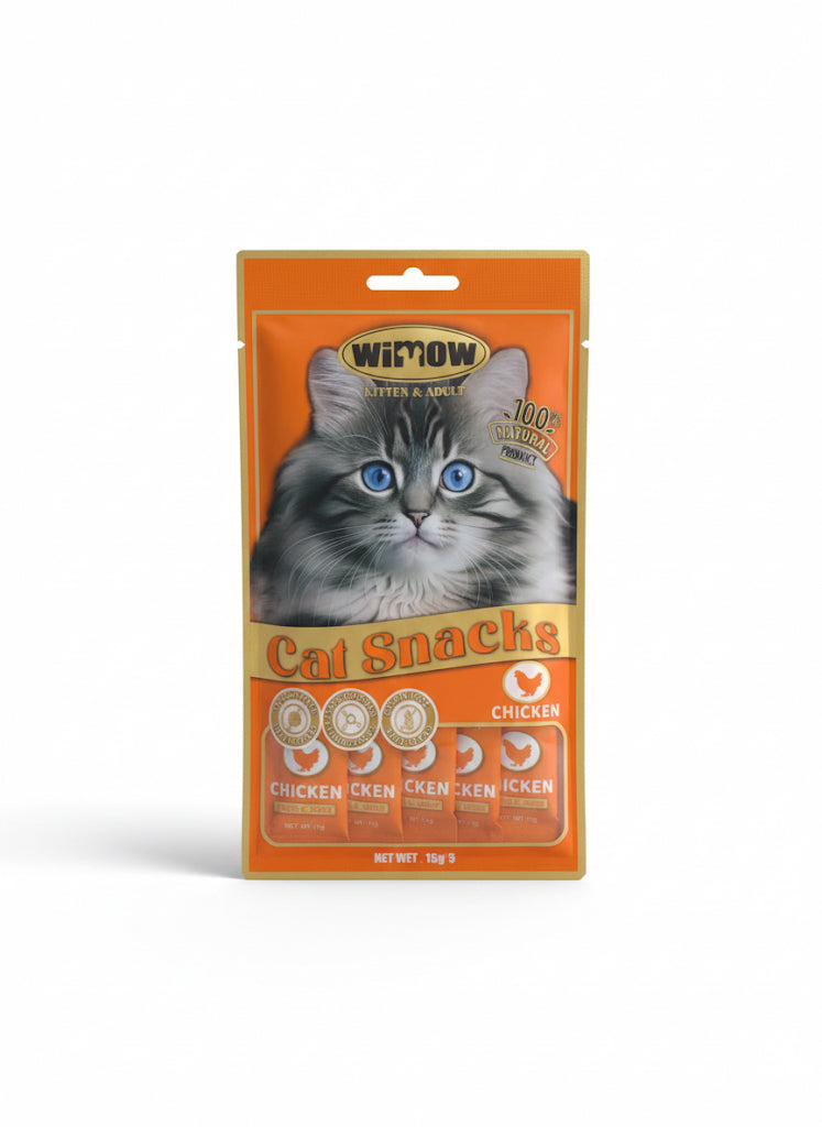 Wimow Kitten and Adult Cat Snack Chicken Flavour