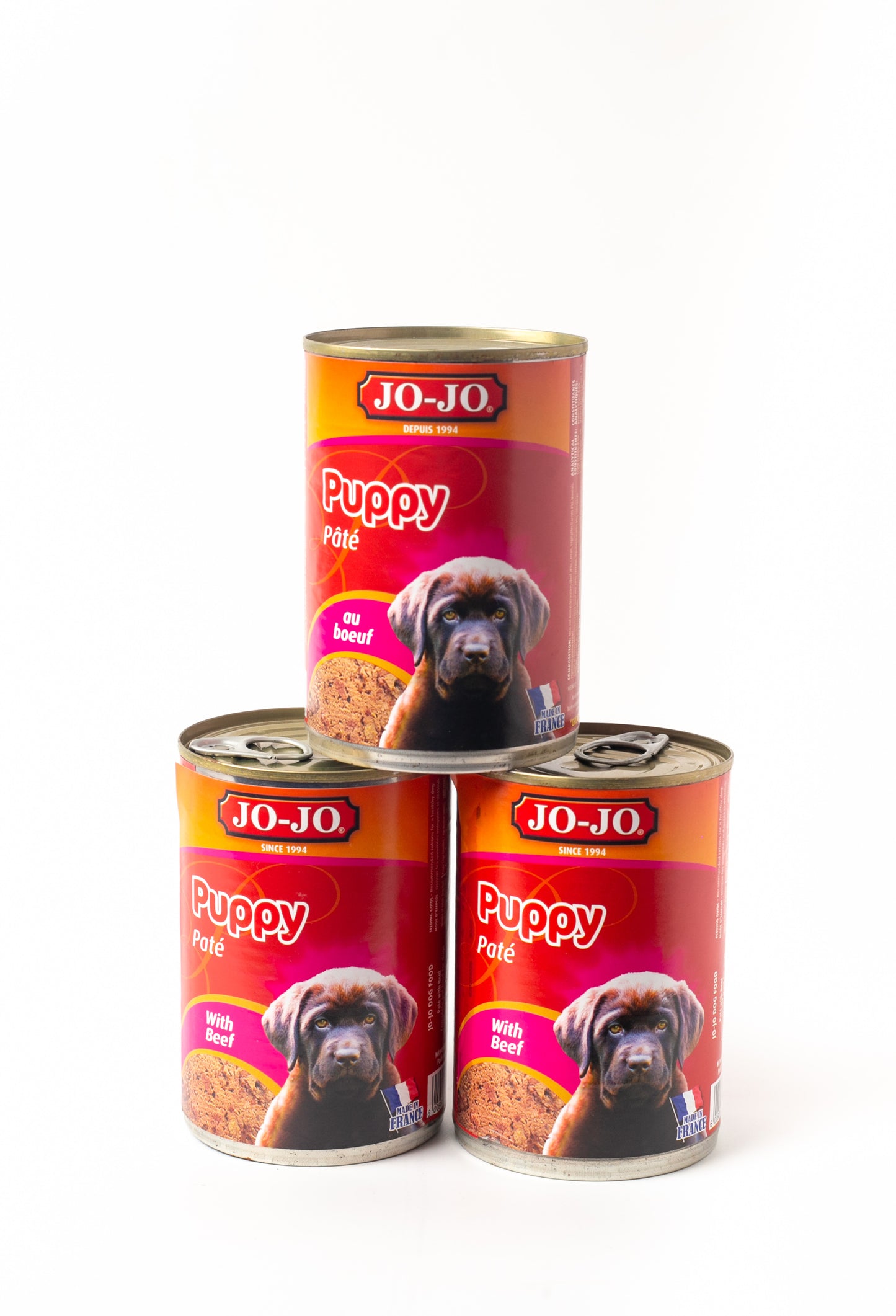 Jo-Jo Puppy Pâté with Beef 400g pack of 3