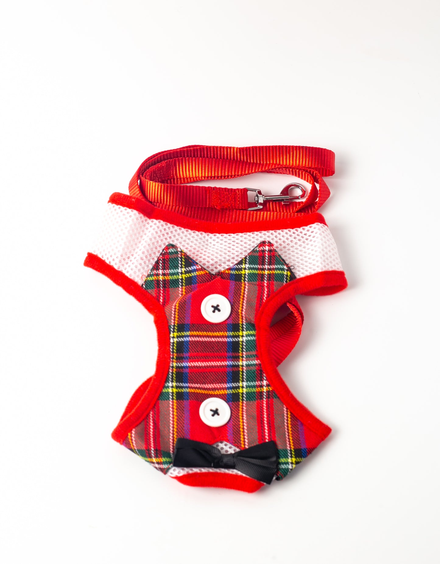 Tuxedo Style Harness with bow-tie and Leash for Small Dogs