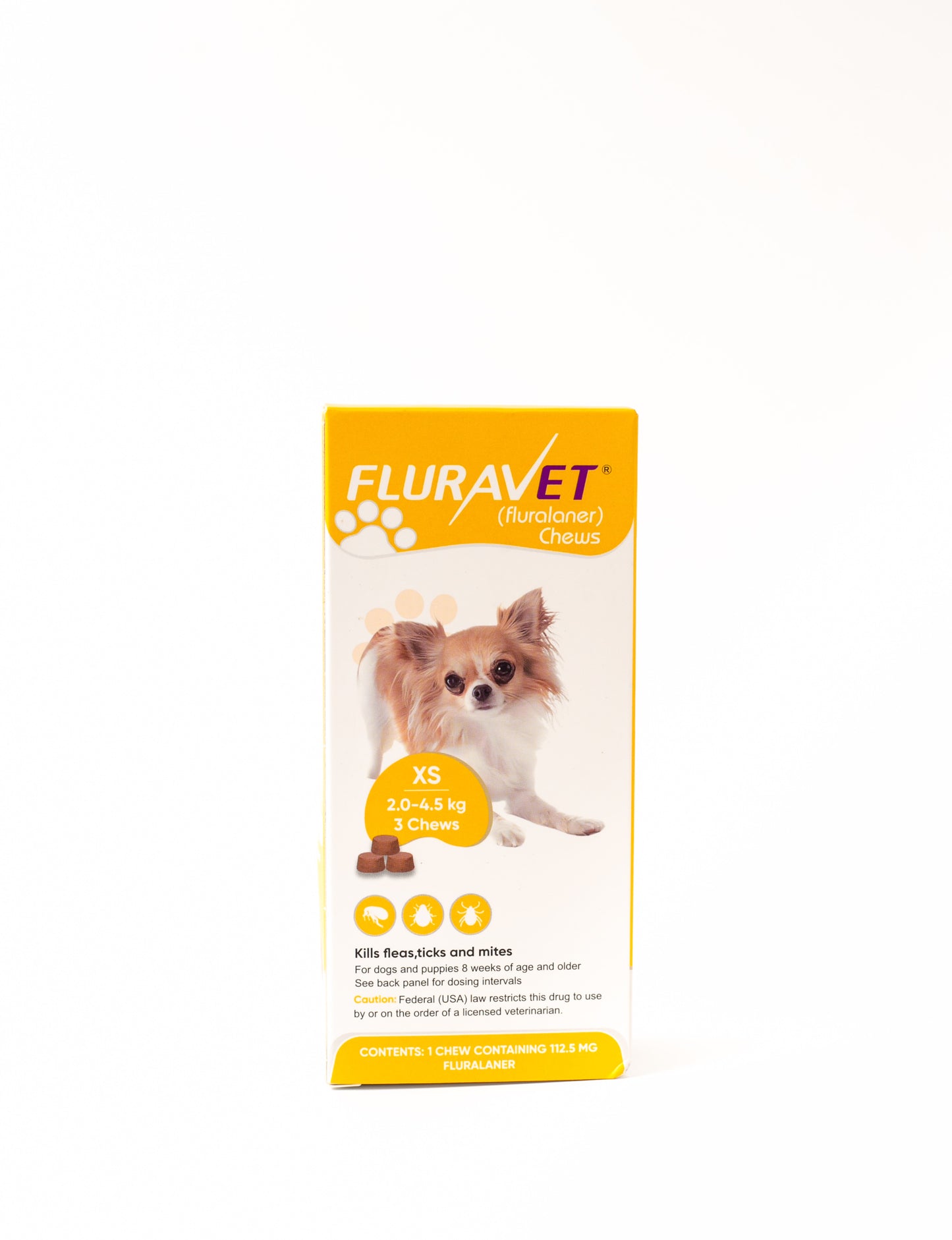 Fluravet Flea and Tick Chews for Small Dogs XS 2 to 4.5kg