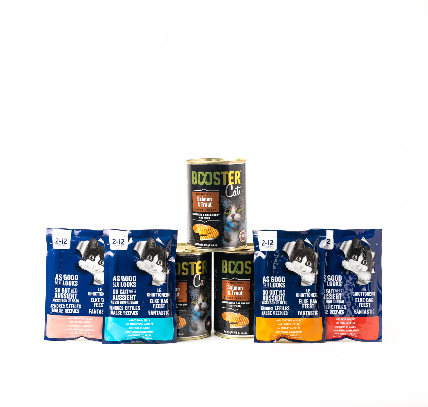 Booster and Felix Kitten Wet Food Variety Pack