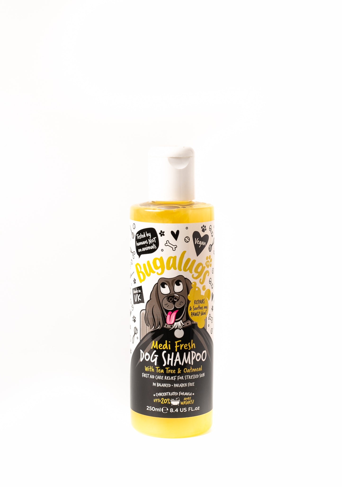 Bugalugs Medi Fresh Dog Shampoo With Tea Tree and Oatmeal 250ml
