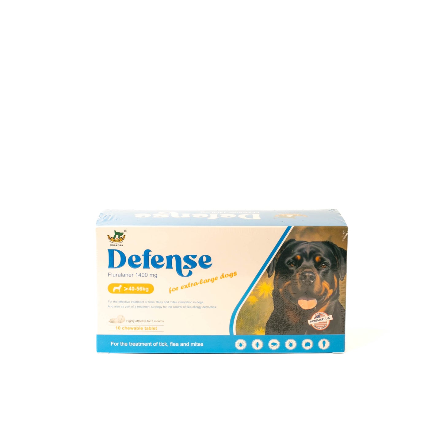 Defense Fluralaner Tick & Flea Chewable Tablets for Dogs