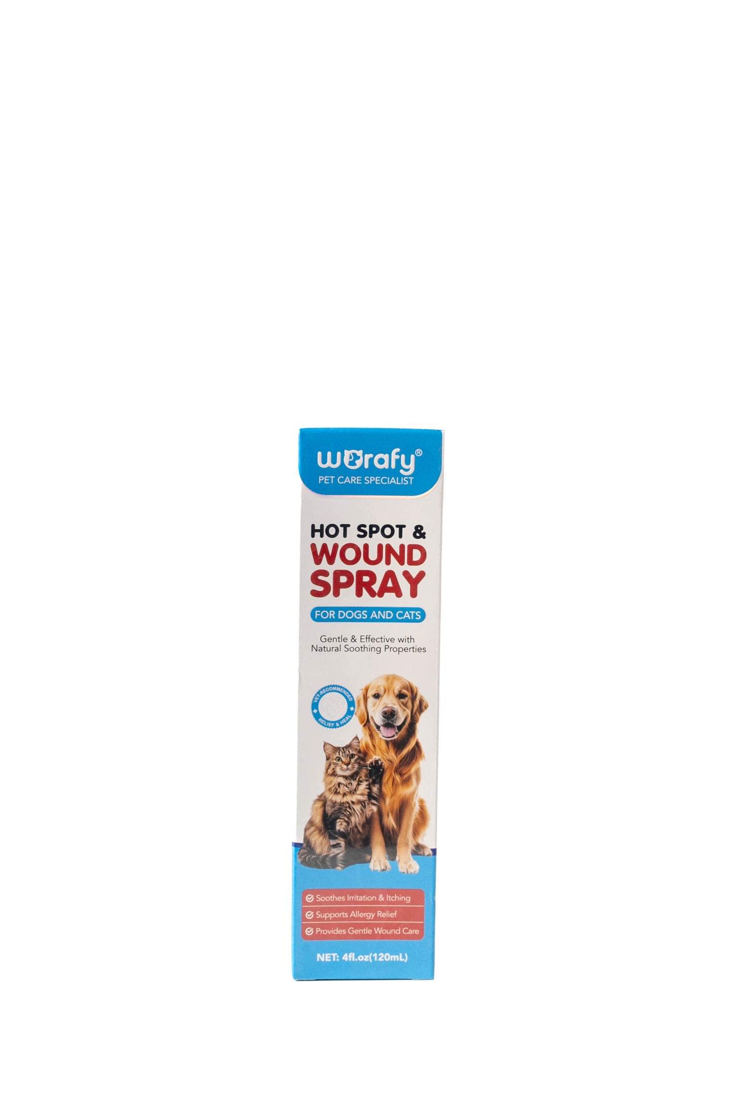 Worafy Hot Spot and Wound Spray for Dogs and Cats, 120ml
