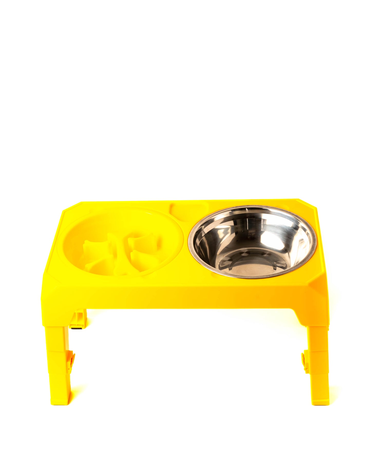Adjustable Elevated Double Pet Bowl with Slow Feeder