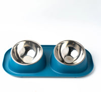 Double Bowls with Stainless Plate