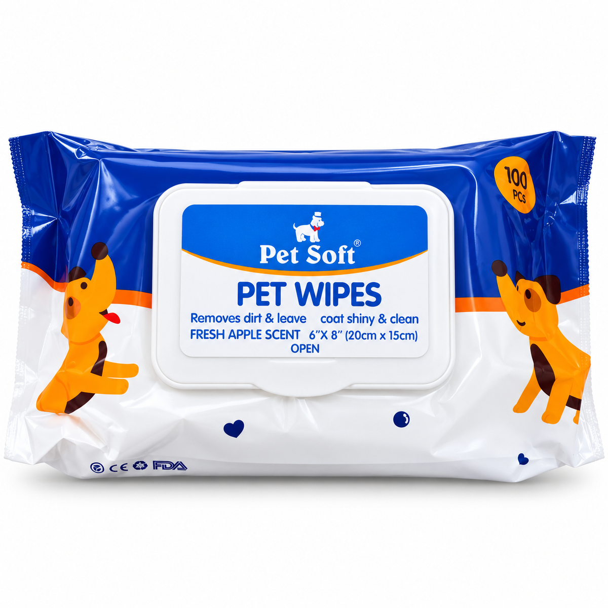 Pet Wipes for Dogs & Cats (100 PCS)