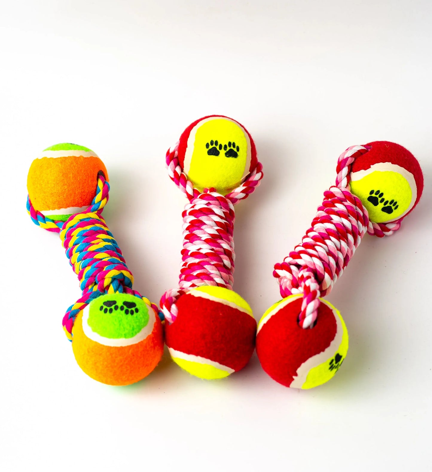 2-in-1 Tenis Ball Short Rope Toy