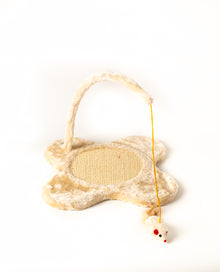 Interactive Cat Scratch Board with Hanging Mouse Toy