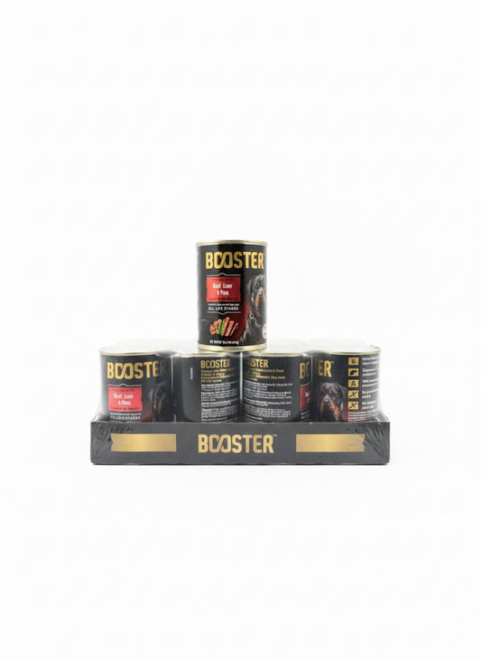 Booster Dog beef & Peas Chunks in Gravy – 12x415g