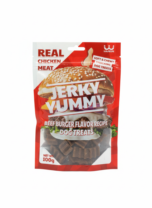 Jerky Yummy Dog Treats with Real Chicken Meat 100g