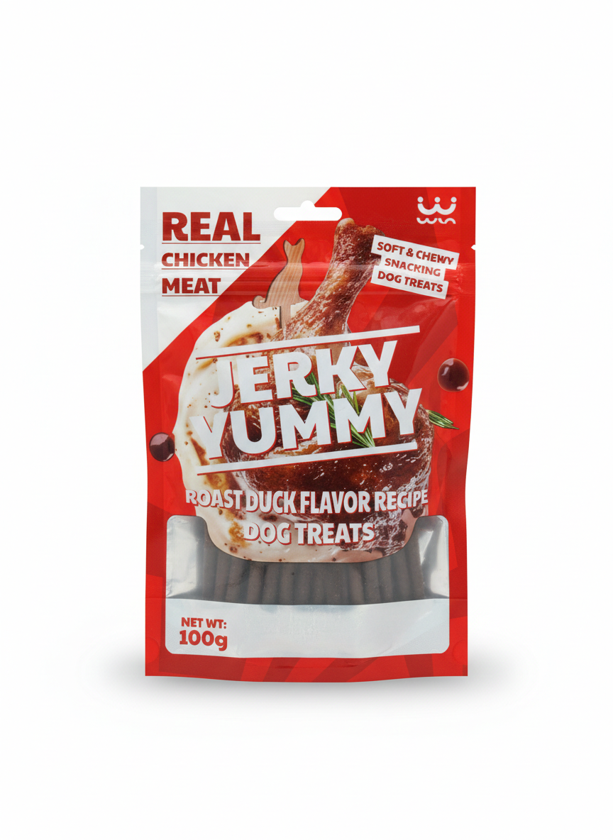 Jerky Yummy Dog Treats with Real Chicken Meat 100g