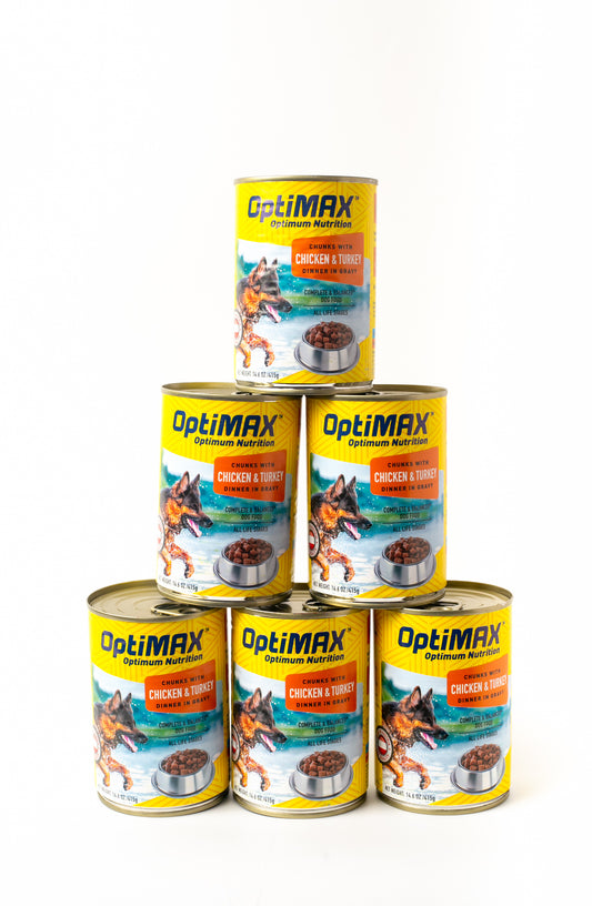 Optimax Dog Wet Food Pack of 6 Cans