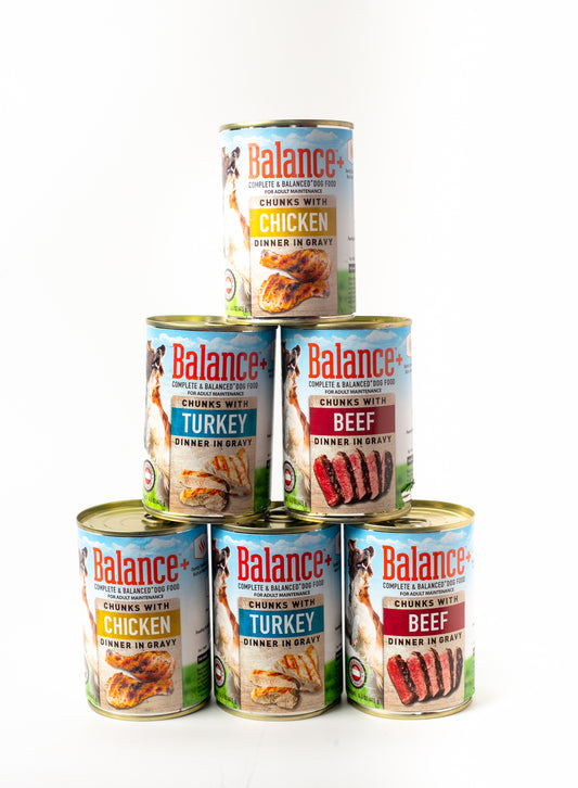 Balance Mixed Flavour Dog Can Food Pack of 6