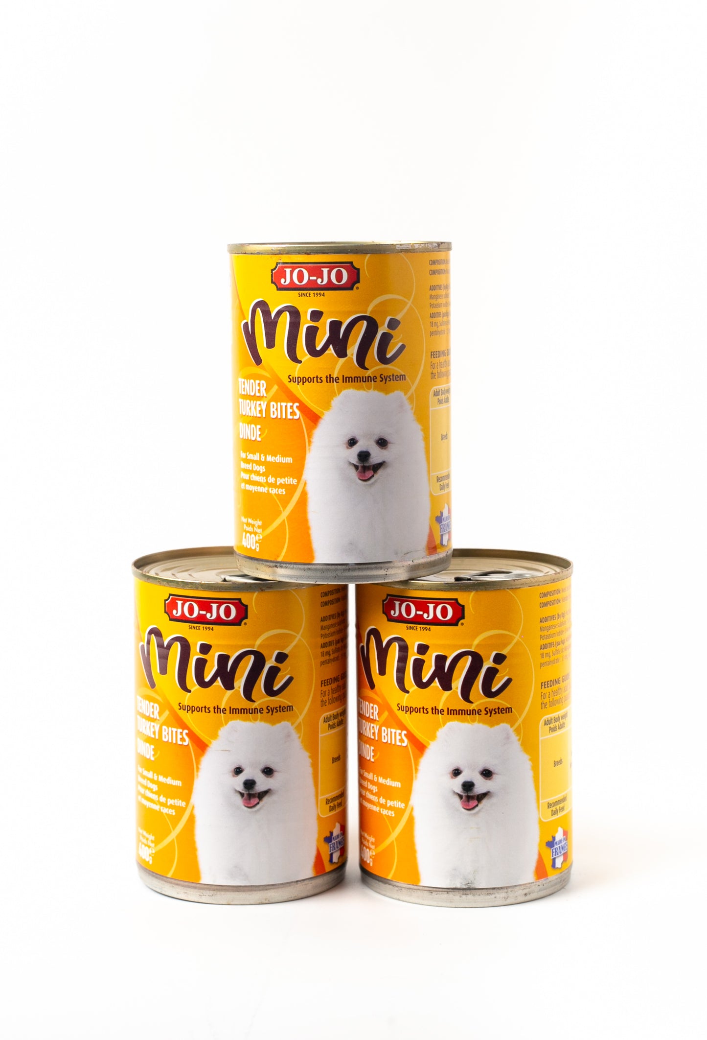 Jo-jo Mini Dog Wet Food Pack of 3 Cans (for small Breeds)