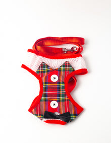 Tuxedo Style Harness with bow-tie and Leash for Small Dogs