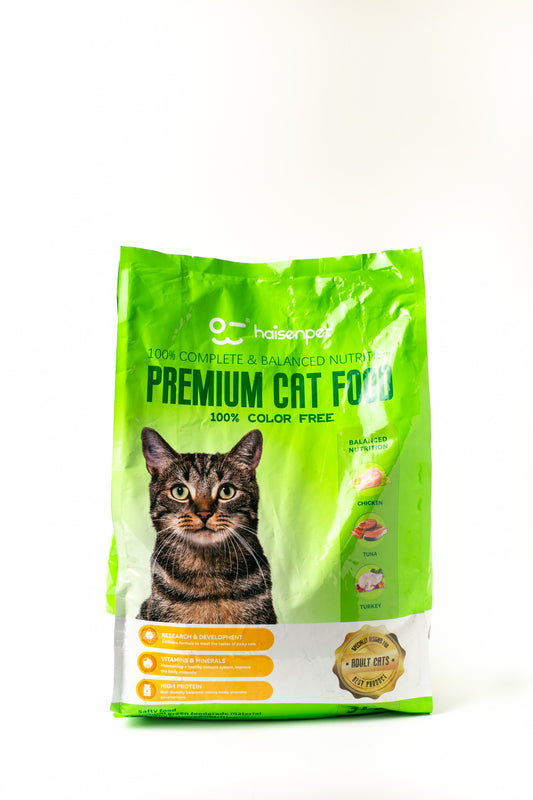 Haisenpet Premium Cat Food Adult Chicken Tuna and Turkey Flavour 3kg