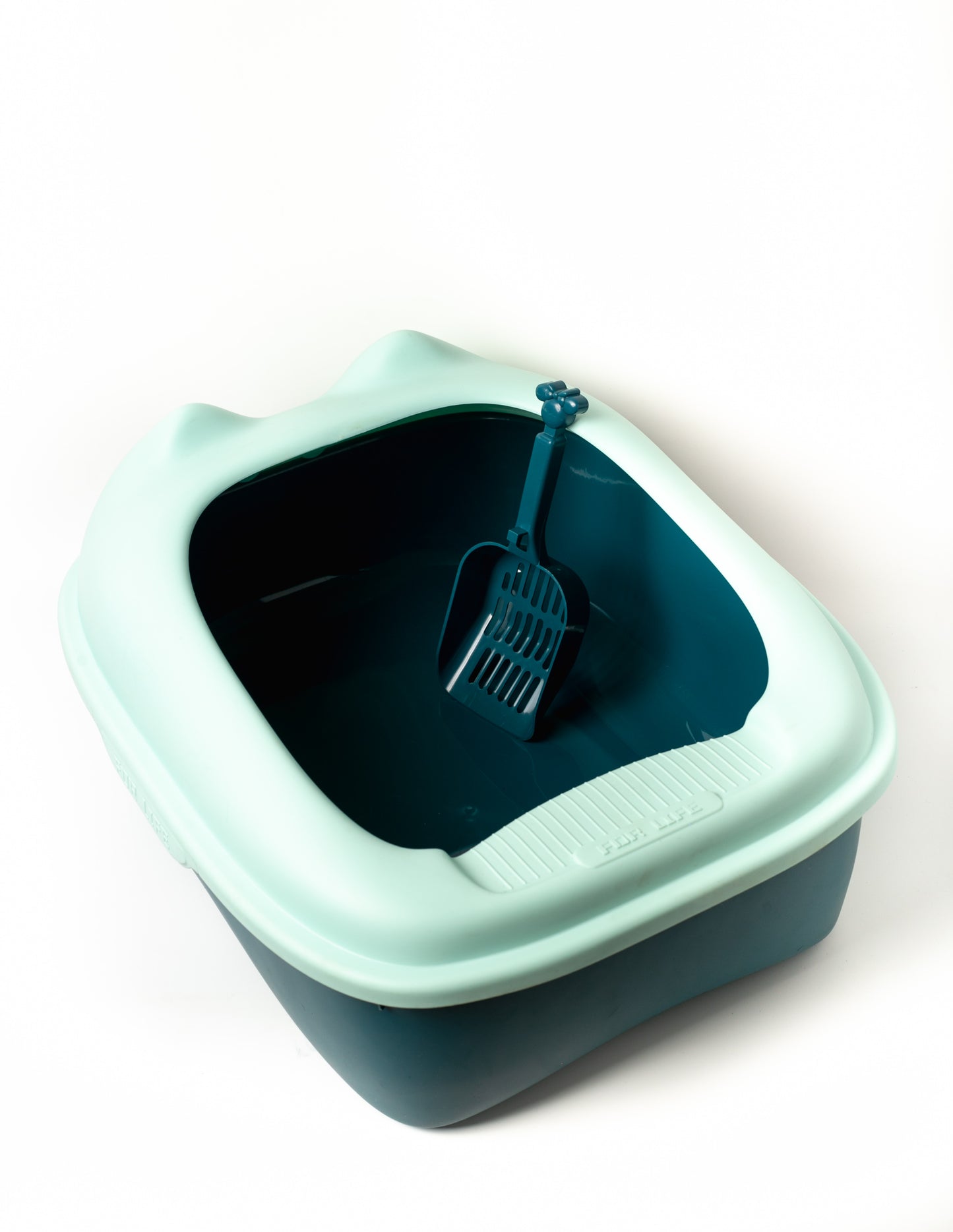 Large Comfort Plus Semi Closed Cat Litter Box with Scoop