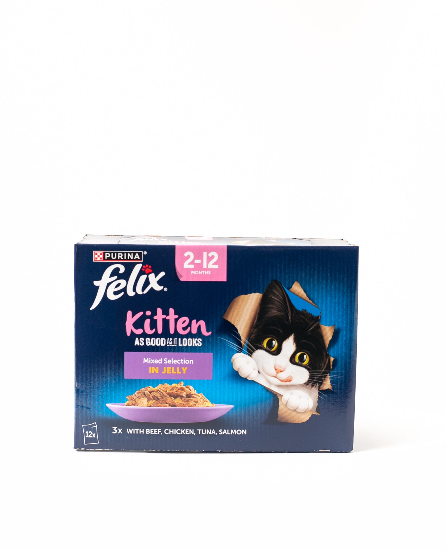 Purina Felix Kitten Mixed Selection in Jelly 12 Pouches