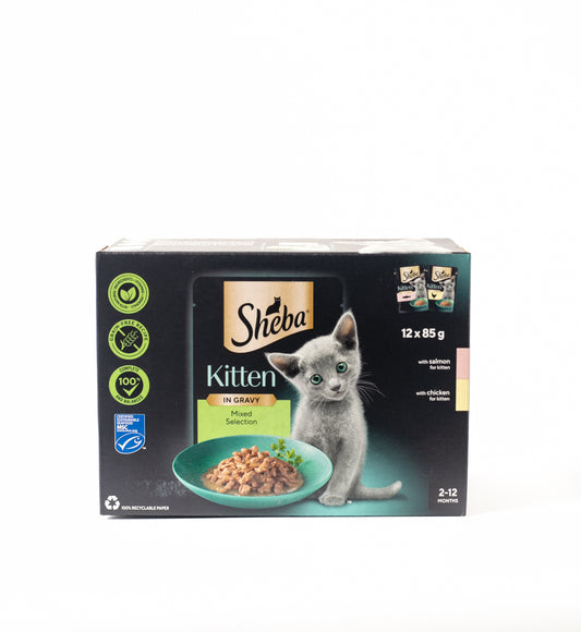 Sheba Kitten Mixed Selection in Gravy 12 Pouches