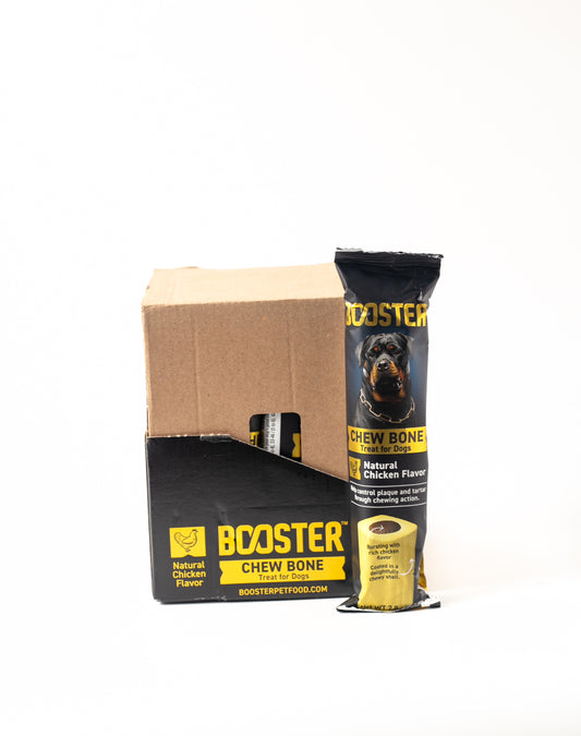 Booster Chew Bone Dog Treat Chicken Flavor pack of 15