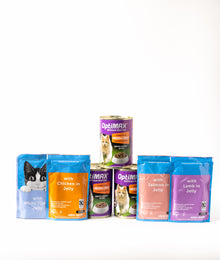 Adult Cat Wet Food Combo Felix Pouches and Optimax Cans