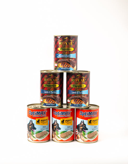 Royal Choice and OptiMax Puppy Wet Food Combo