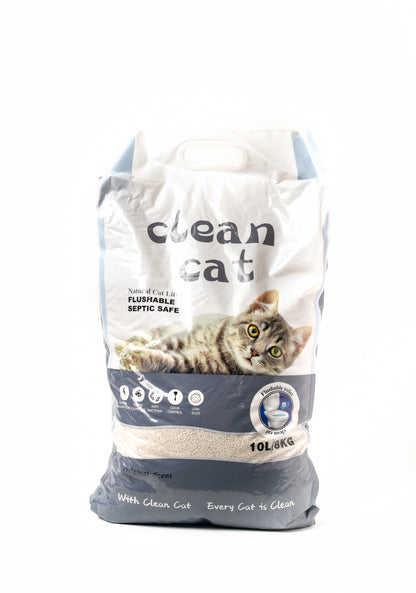 Clean Cat Scented Flushable Bentonite Cat Litter 10L (8Kg)