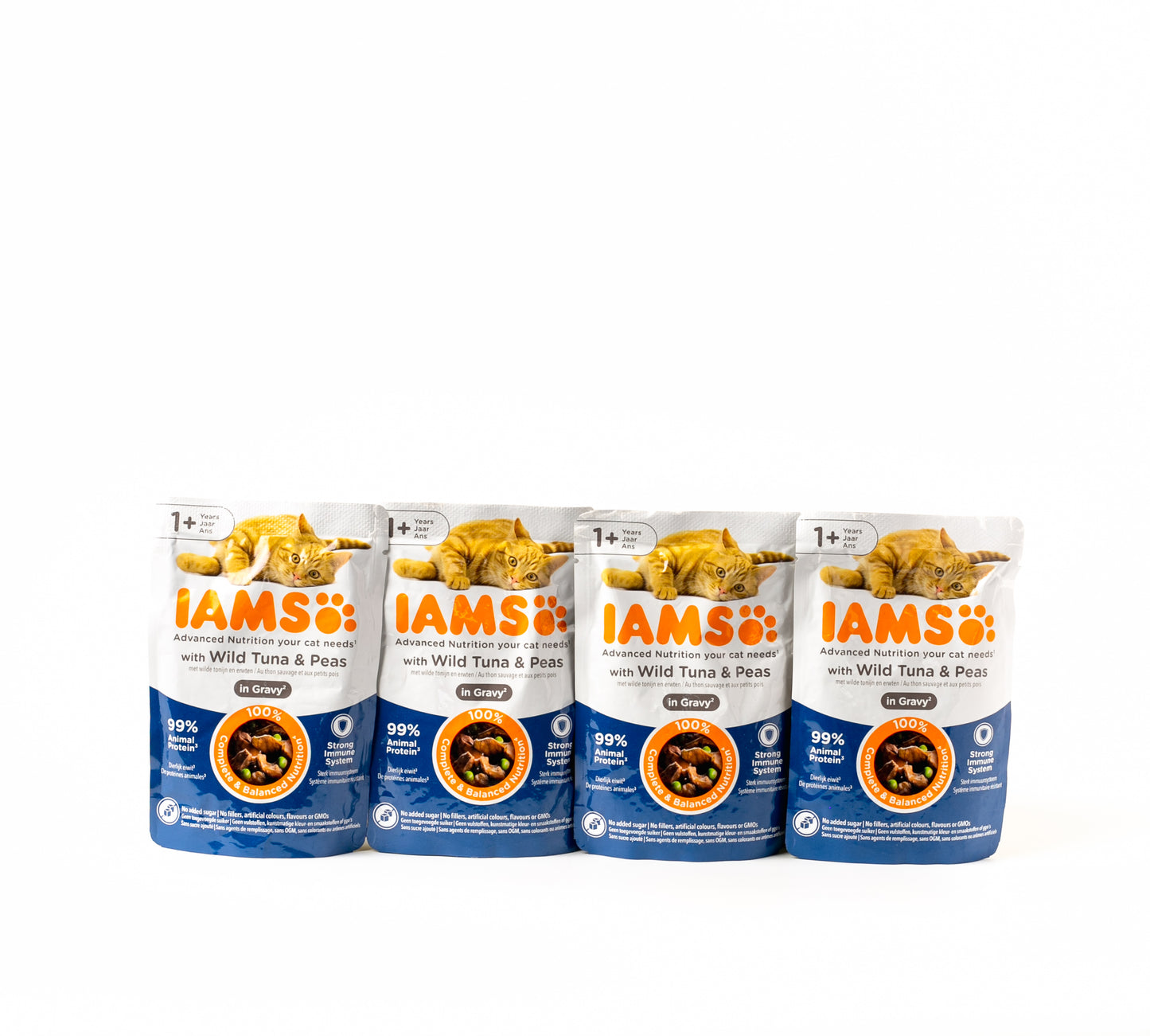 IAMS Advanced Nutrition Wet Cat Food Pouch 1+ Years – Pack of 4