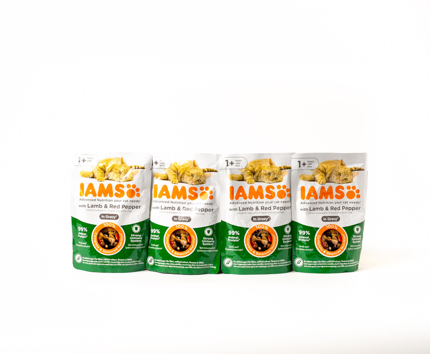 IAMS Advanced Nutrition Wet Cat Food Pouch 1+ Years – Pack of 4