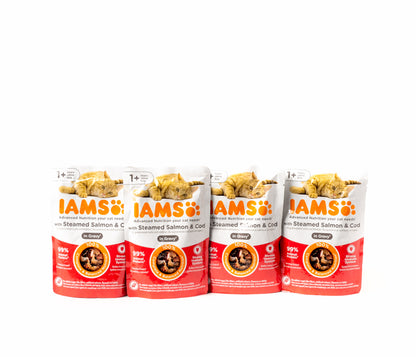 IAMS Advanced Nutrition Wet Cat Food Pouch 1+ Years – Pack of 4