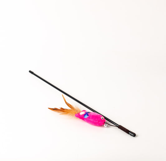 Feather Mouse Cat Teaser Wand