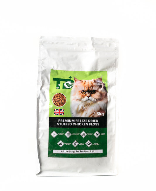 TD+ Premium Freeze Dried Chicken Floss Cat Food 2.5kg (40% protein!)