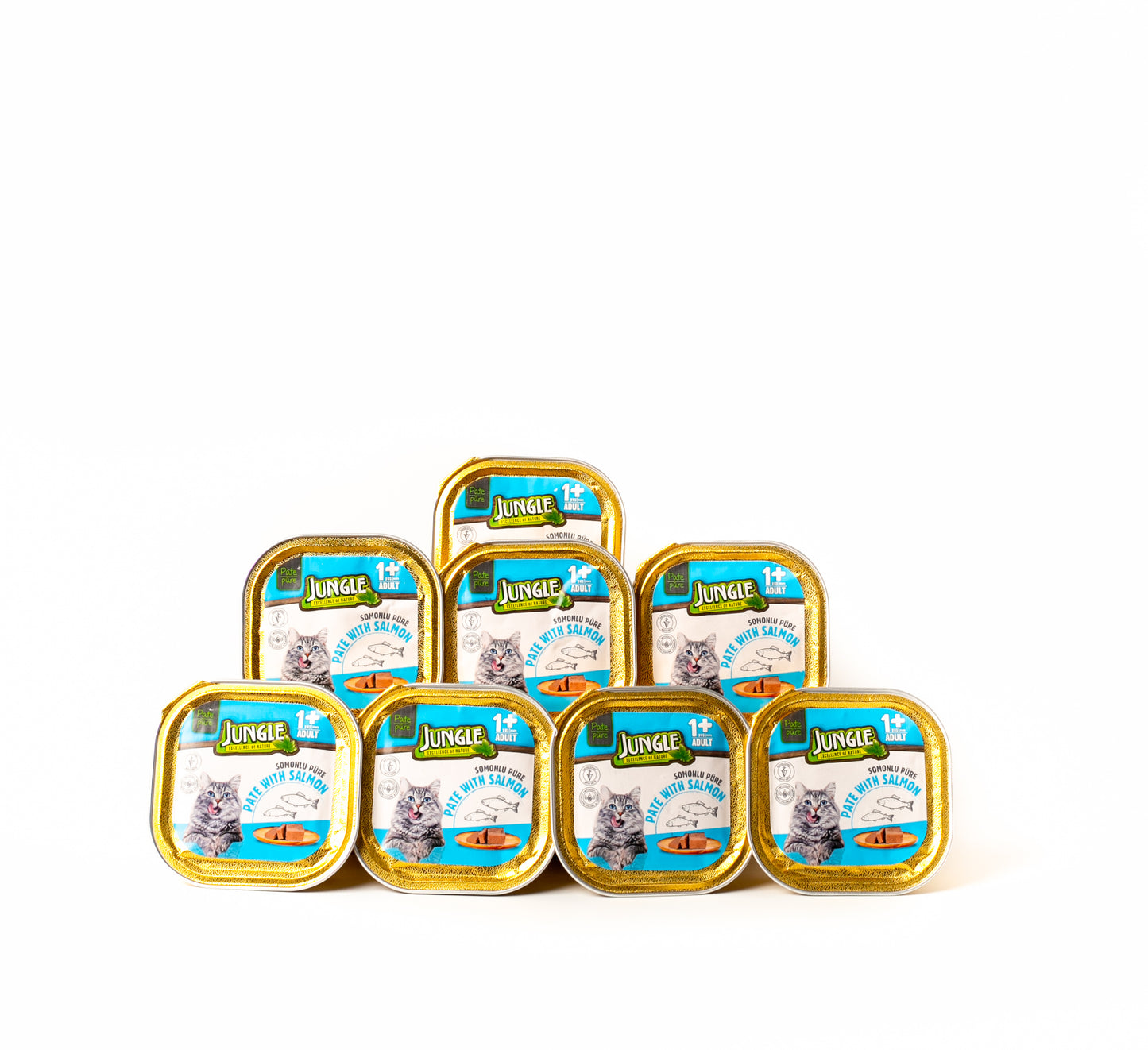 Jungle Adult Cat Wet Food Pate pack of 8 trays