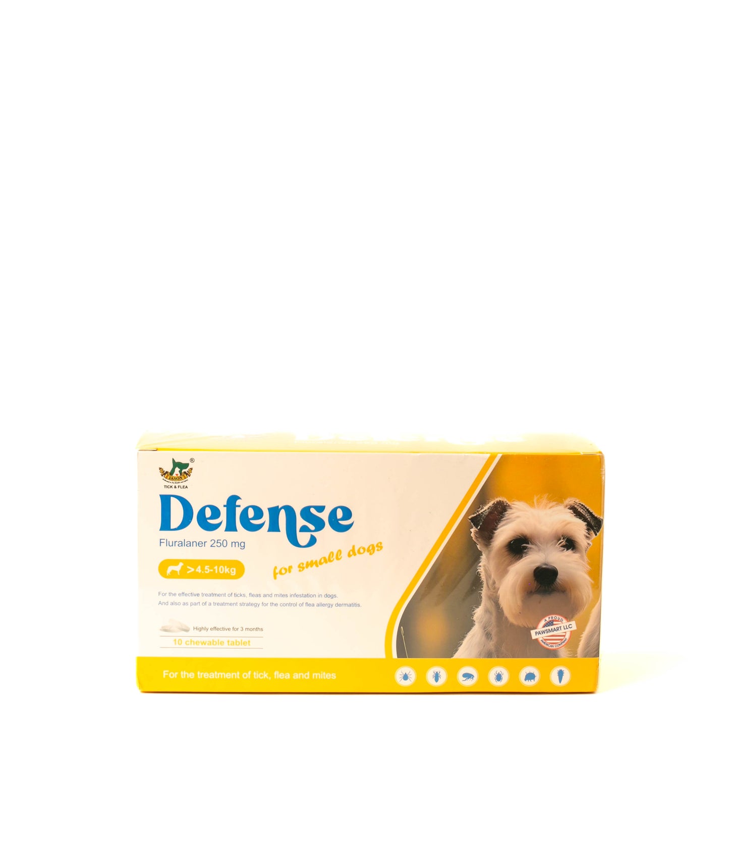 Defense Fluralaner Tick & Flea Chewable Tablets for Dogs