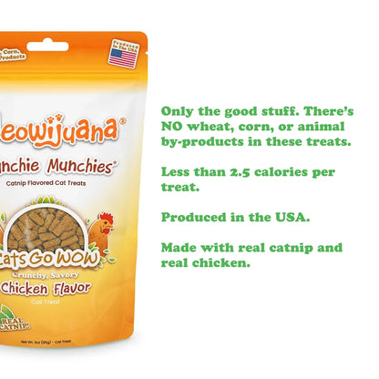 Meowijuana Crunchie Munchies Chicken 3oz - Nutrition and product benefits