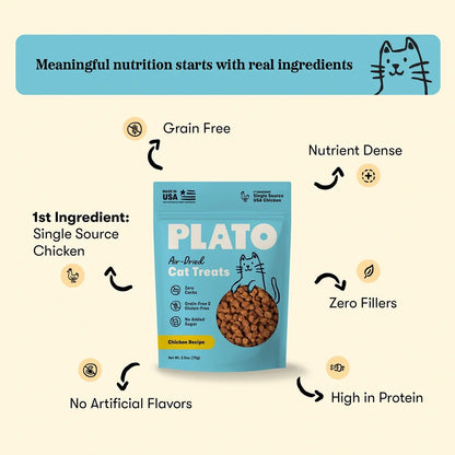 Plato Air-Dried Chicken Cat Treats benefits