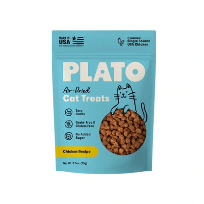 Plato Air-Dried Chicken Cat Treats 2.5oz front