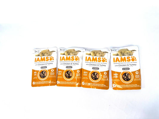 IAMS Advanced Nutrition Wet Cat Food Pouch 1+ Years – Pack of 4