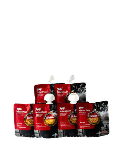 Bioline Natural Feast beef six pouch pack
