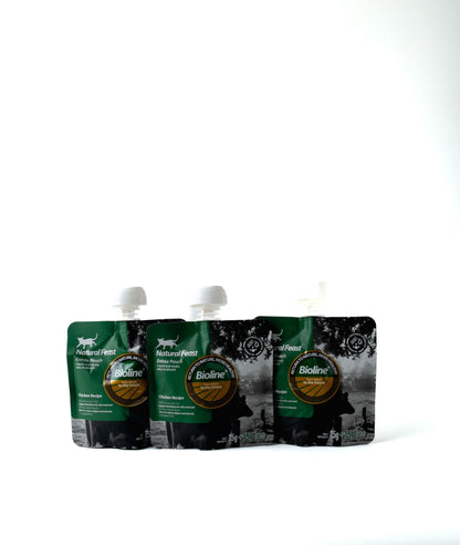Bioline Natural Feast chicken three pouch pack