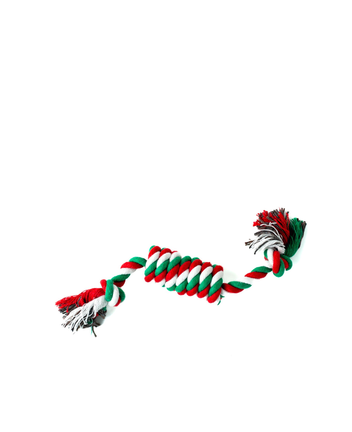 Christmas Knotted Rope Tug Dog Toy with Tassels