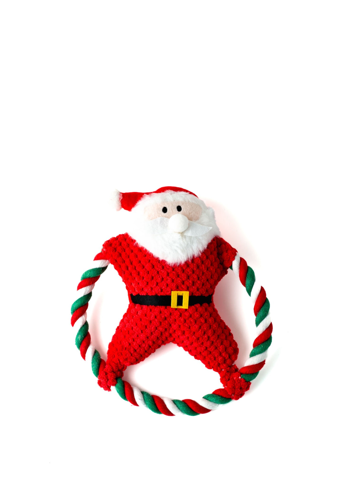 Christmas Santa Rope Ring Dog Toy