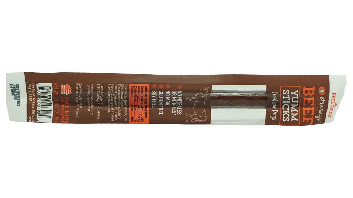 Beef - one individually wrapped Etta Says Yumm Stick