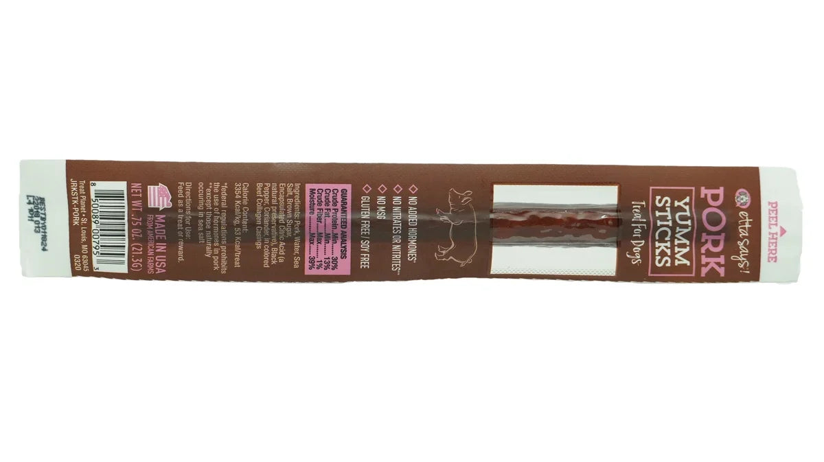 Pork - one individually wrapped Etta Says Yumm Stick
