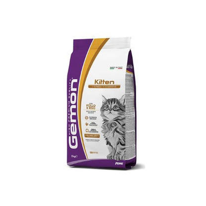 Gemon High Premium Kitten dry cat food with chicken and rice, 2kg bag