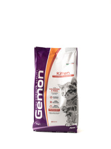 Gemon High Premium Kitten dry cat food with salmon and rice, 2kg bag